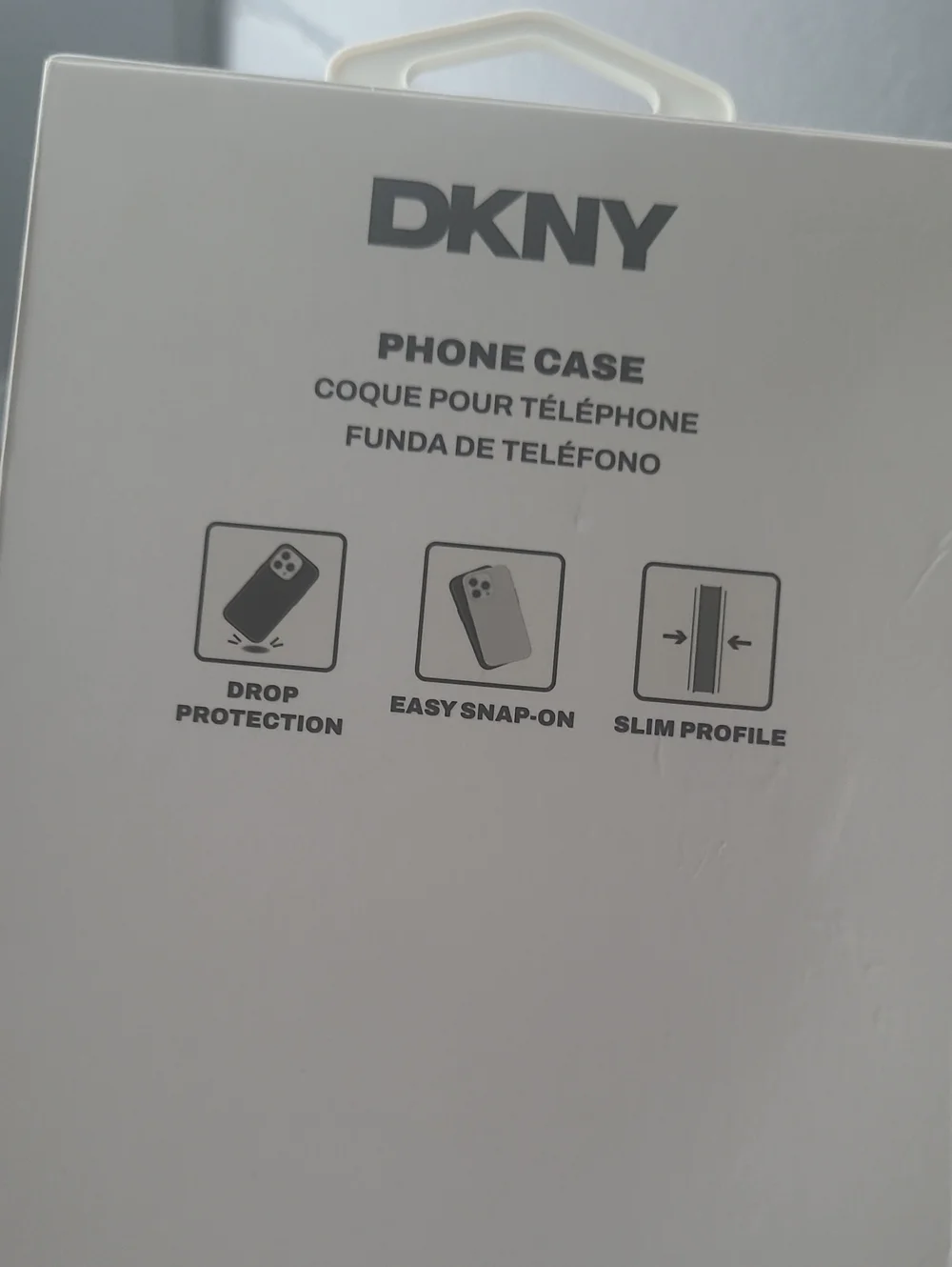 DKNY Black iPhone Case with Subtle Logo - MagSafe Compatible